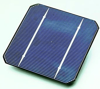 A solar cell is shown with no background.