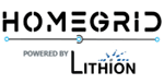 A black lettered Logo for Homegrid Batteries